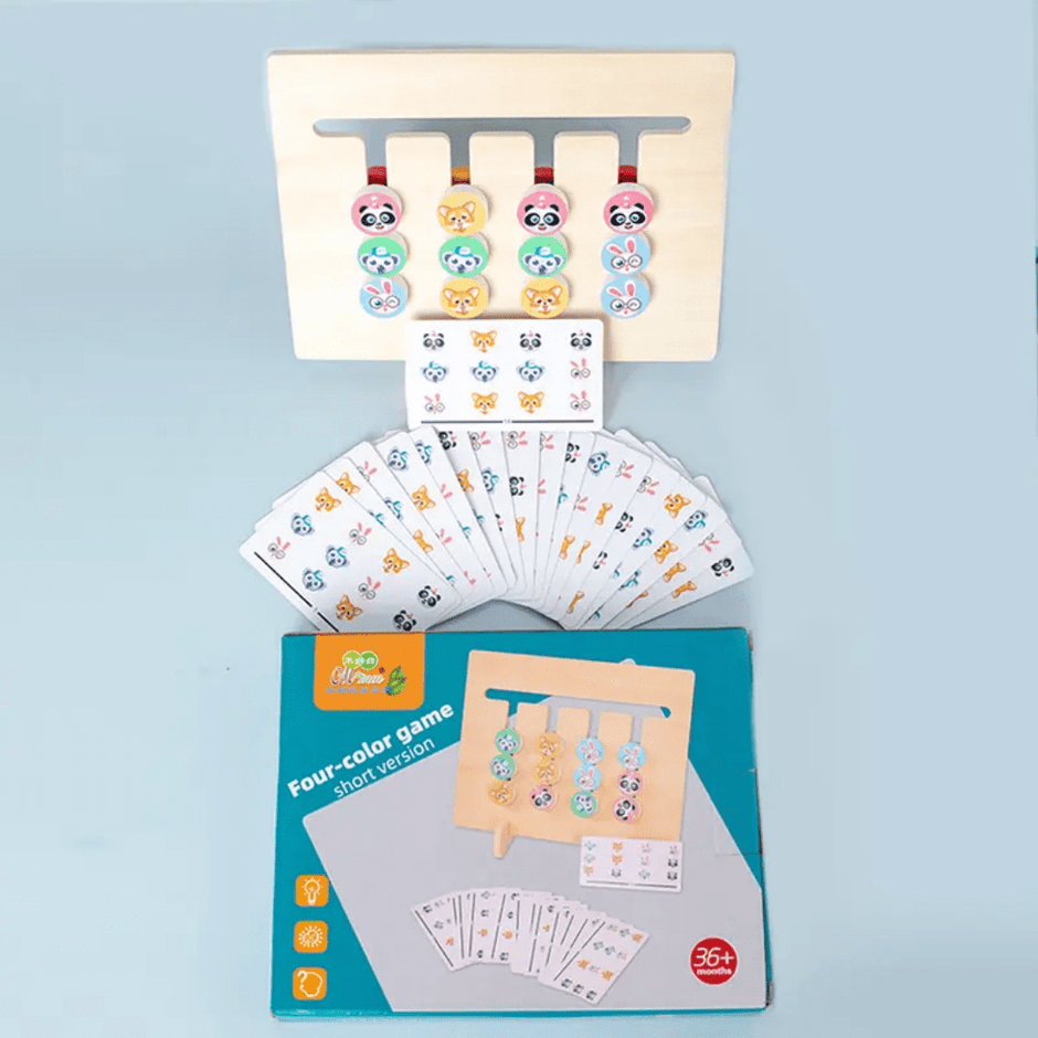Four Colour 2 Sided Wooden Logical Game - Short Version