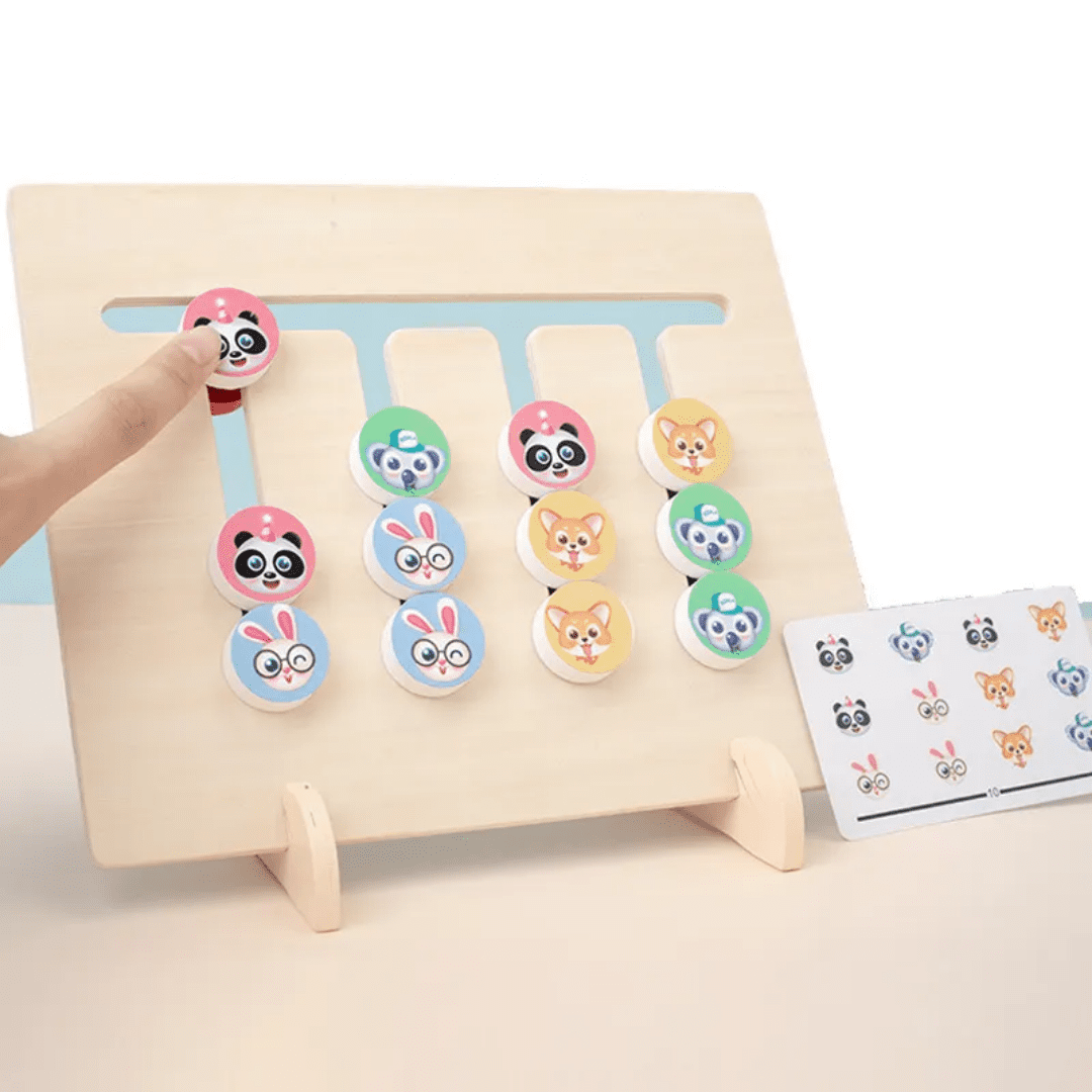 Four Colour 2 Sided Wooden Logical Game - Short Version