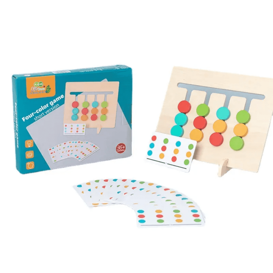 Four Colour 2 Sided Wooden Logical Game - Short Version