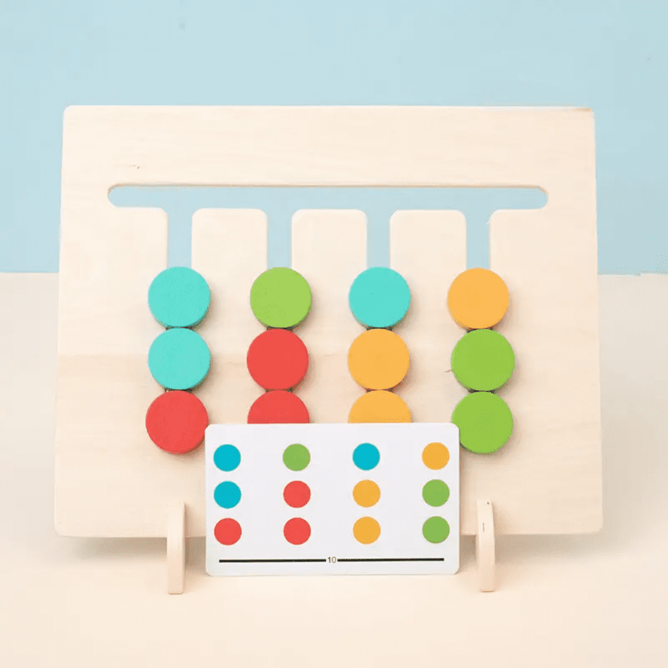 Four Colour 2 Sided Wooden Logical Game - Short Version