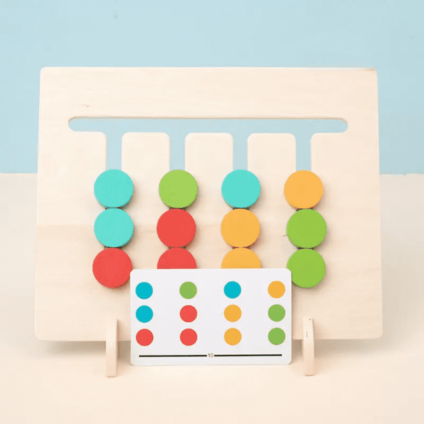Four Colour 2 Sided Wooden Logical Game - Short Version