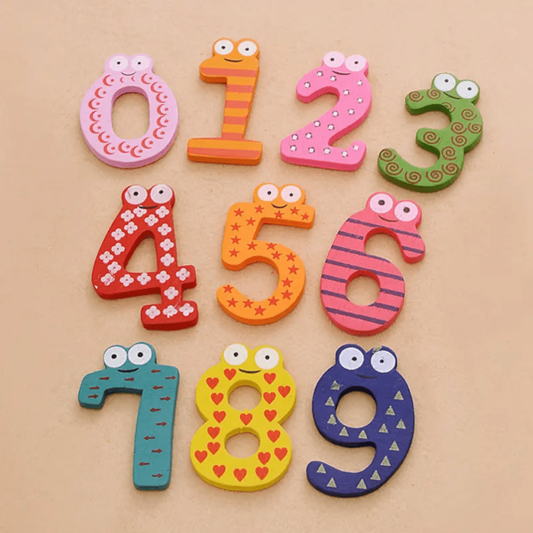 Wooden Magnetic Numbers 1-10