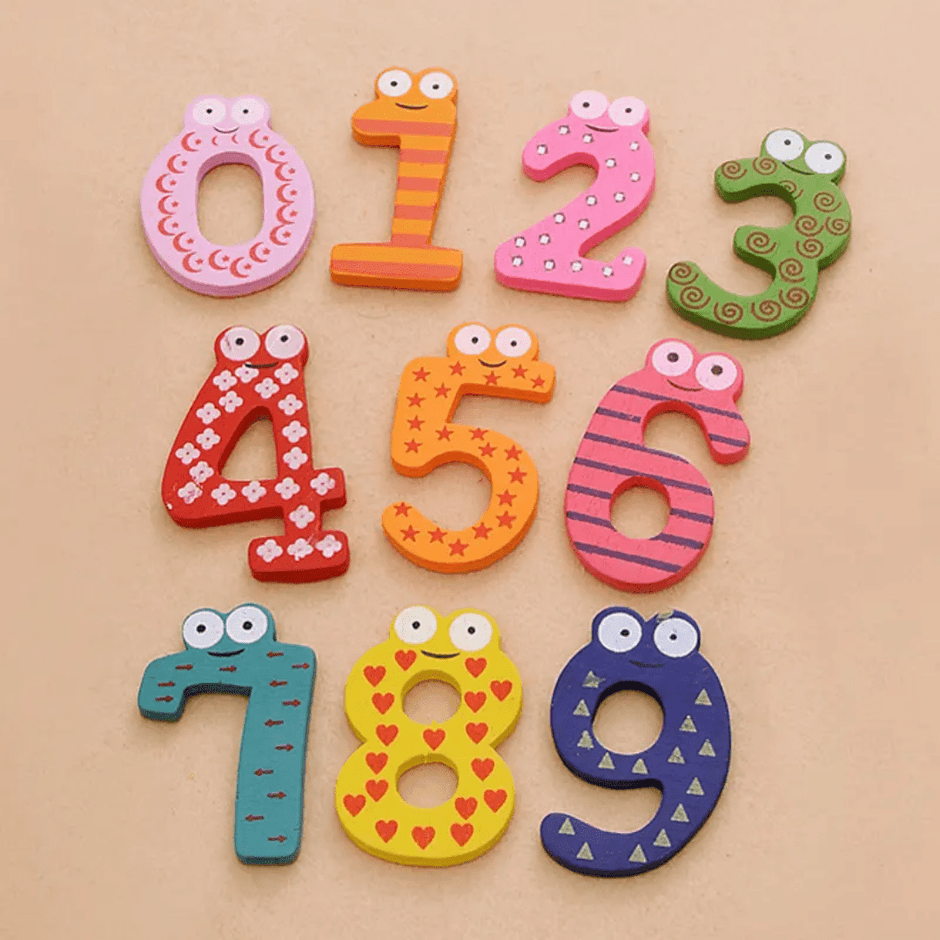 Wooden Magnetic Numbers 1-10