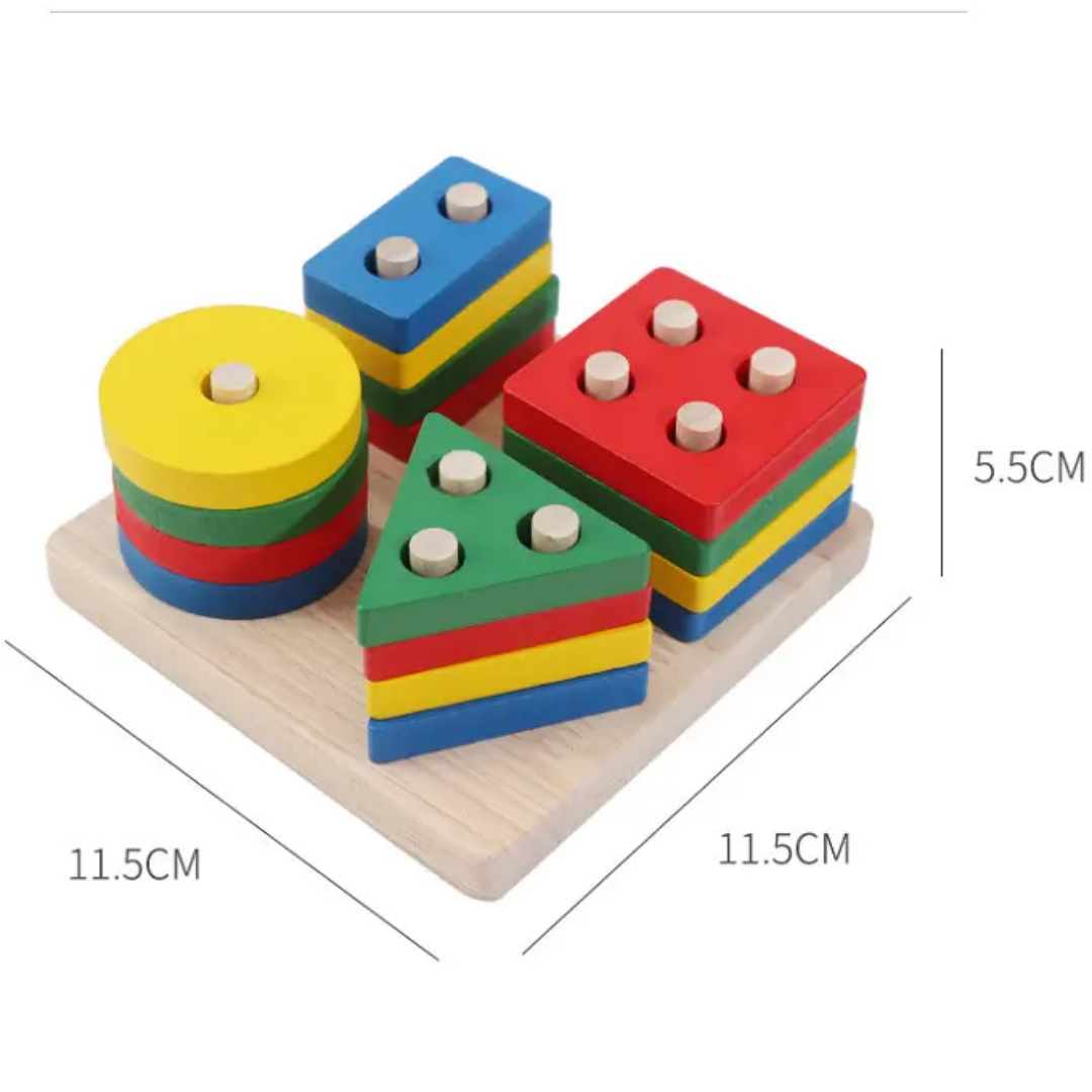 Wooden 4 Column Shape Sorter
