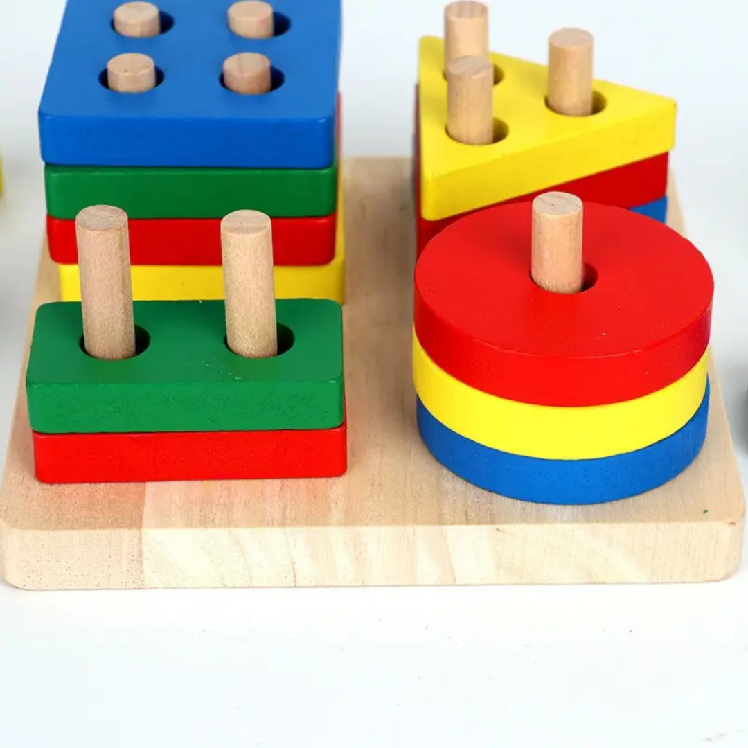 Wooden 4 Column Shape Sorter