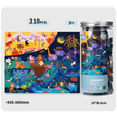210-piece jigsaw puzzle pieces stored in a reusable jar gift packaging for kids and families aged 6 and above