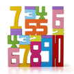 Wooden Number Building Blocks & Balancing