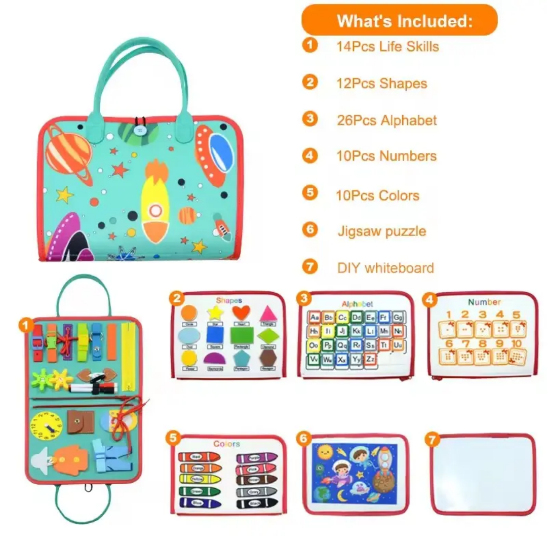 Early Education Sensory 8 in 1 Busy Book