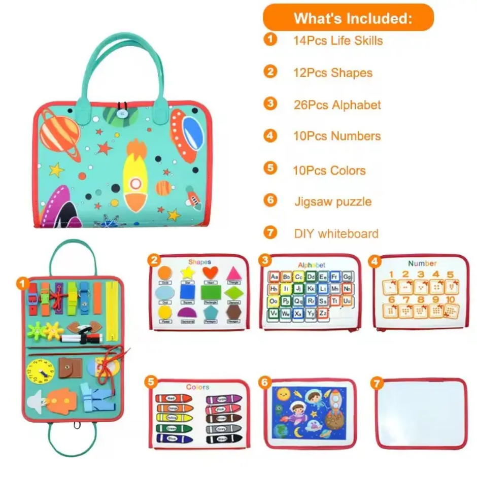 Early Education Sensory 8 in 1 Busy Book