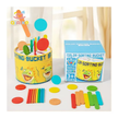Colour Sorting Bucket 3 in 1 - Wooden