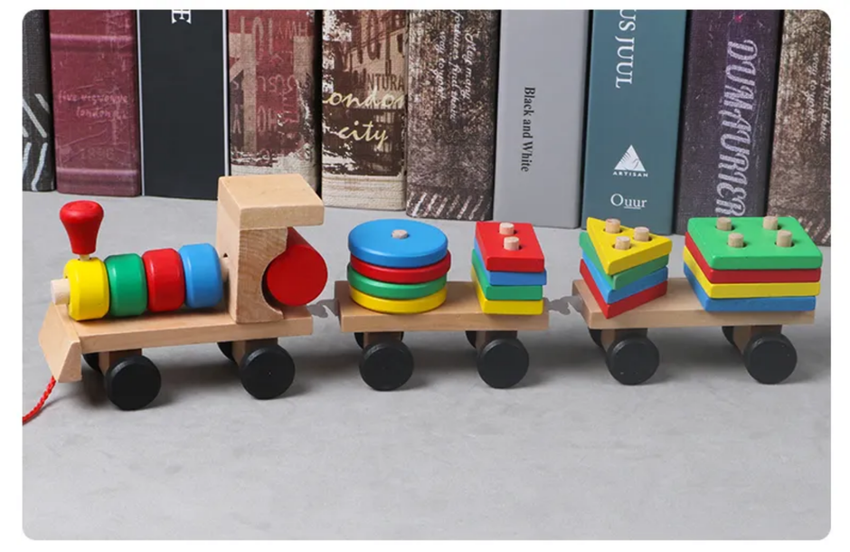 Wooden Shape Sorter Train