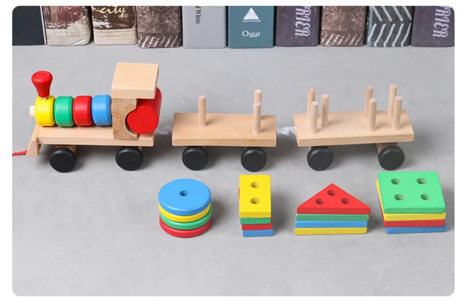Wooden Shape Sorter Train