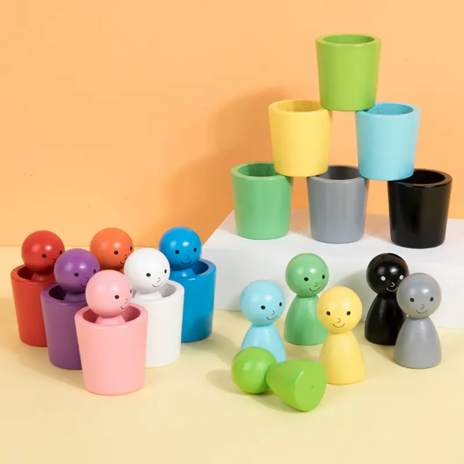 Wooden Colour Sorting Cup