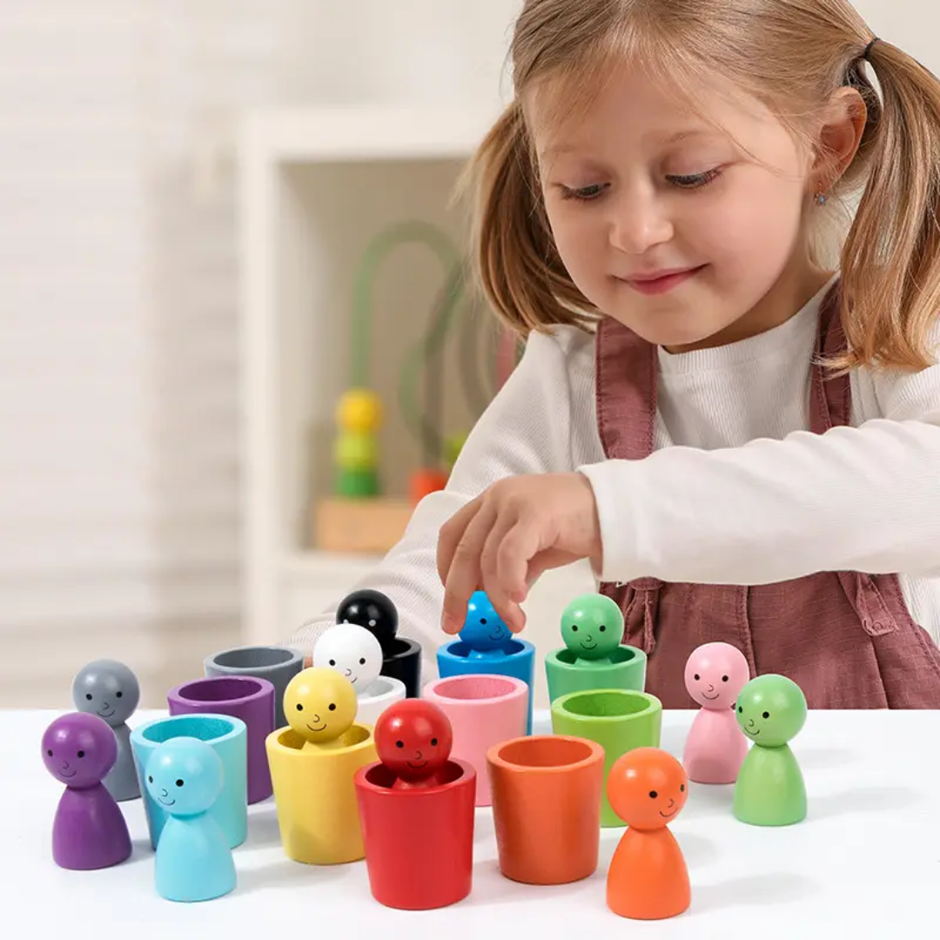 Wooden Colour Sorting Cup