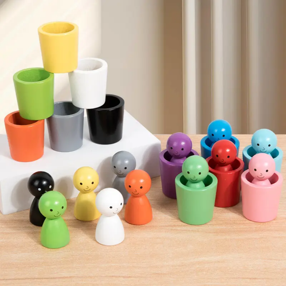 Wooden Colour Sorting Cup