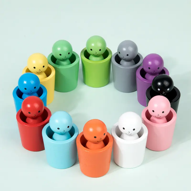 Wooden Colour Sorting Cup