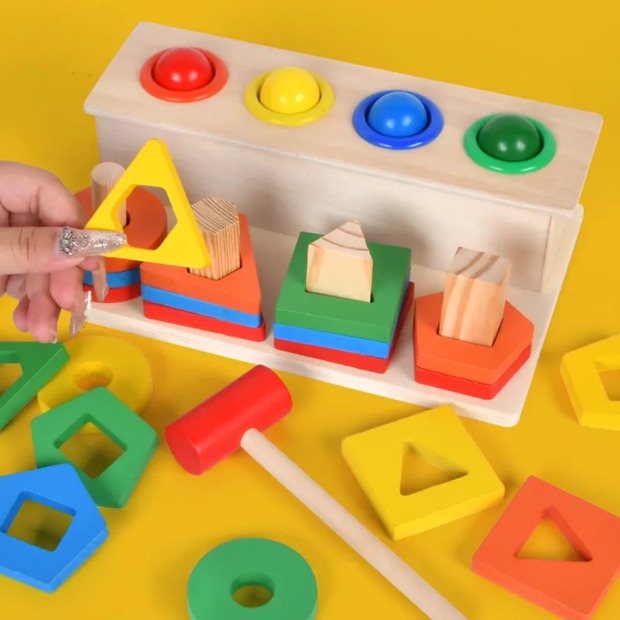 Wooden Sleeve Column Strike the table Hammer