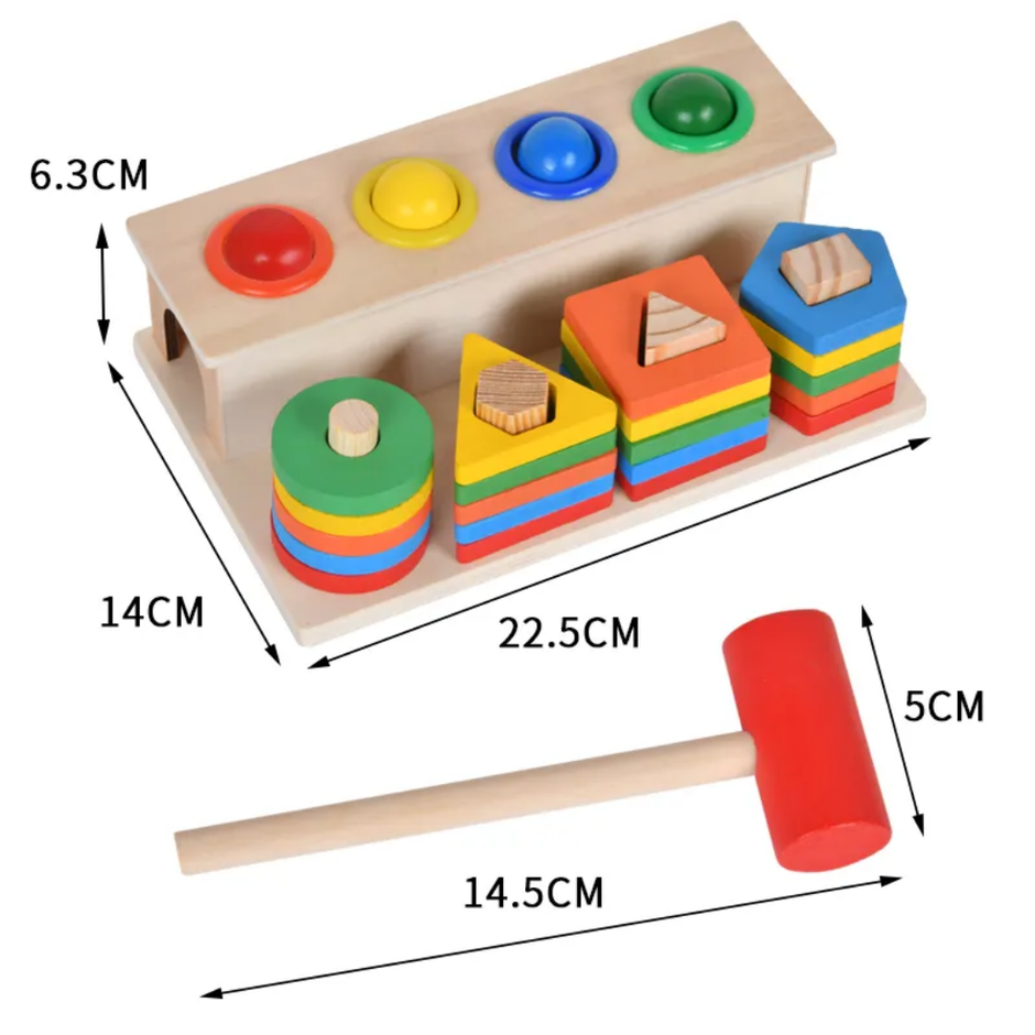 Wooden Sleeve Column Strike the table Hammer