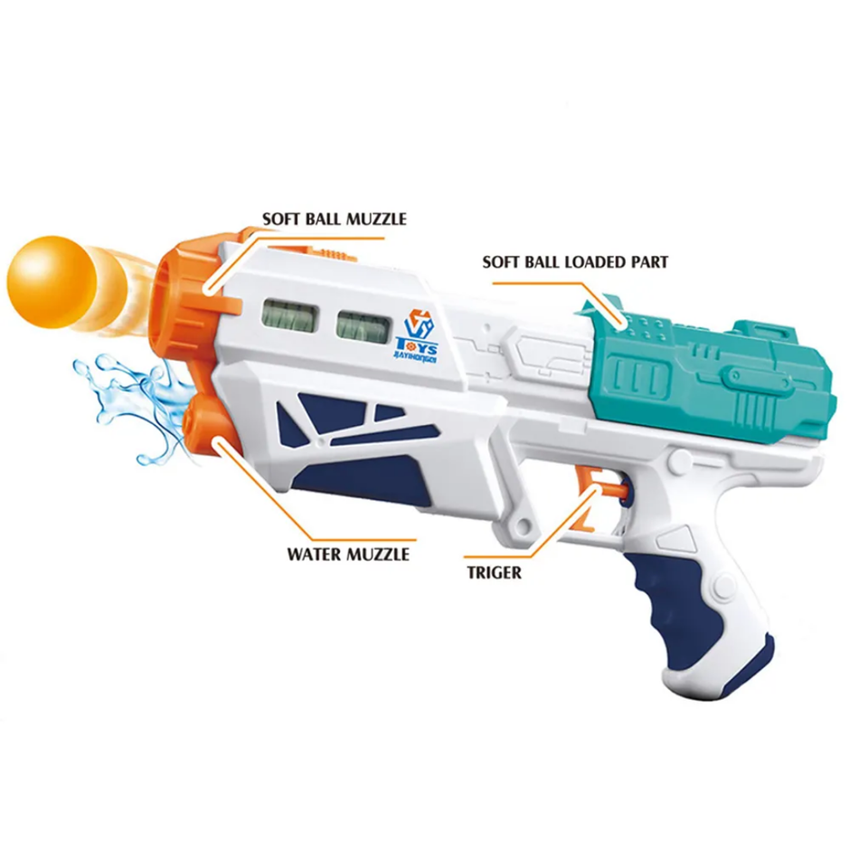 2 in 1 Magic Gun - Softball and Water Shoot