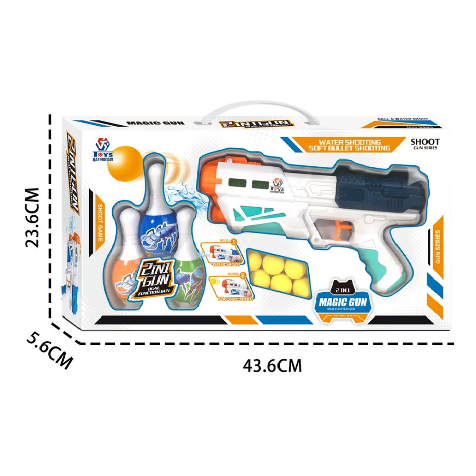 2 in 1 Magic Gun - Softball and Water Shoot
