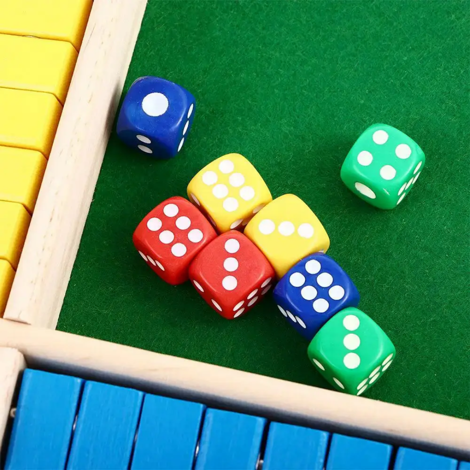 Multi colour Wooden Shut the Box Game