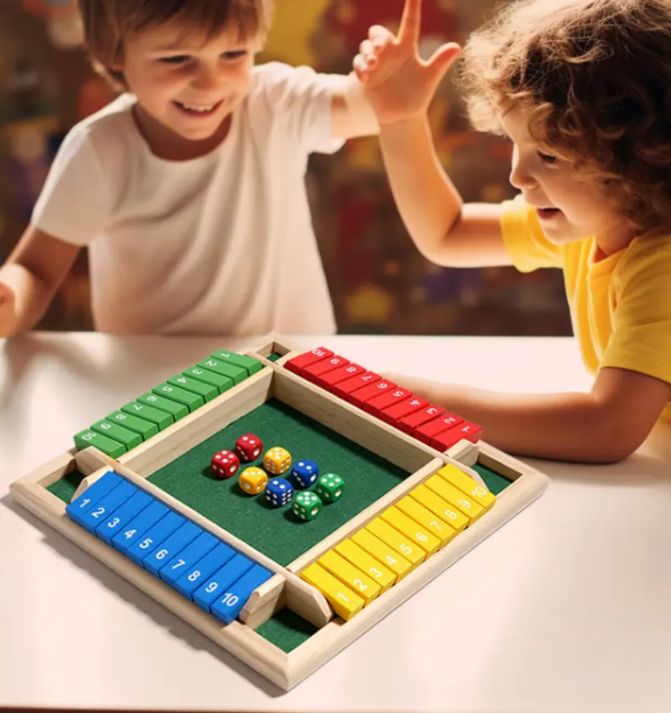 Multi colour Wooden Shut the Box Game