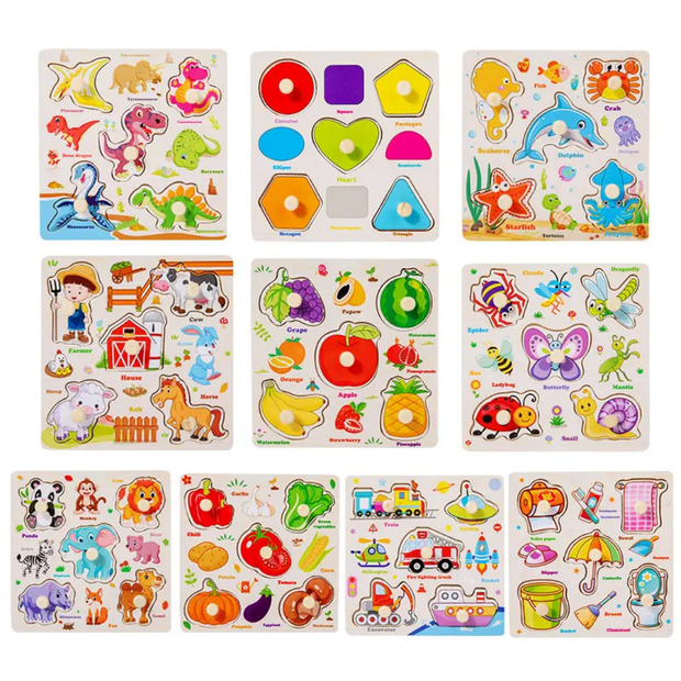 Wooden Mini Peg Board - Multiple Theme