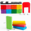 Amazing Wooden Domino 100 pcs - Exciting Creative Play Set for Kids (10 Colours)