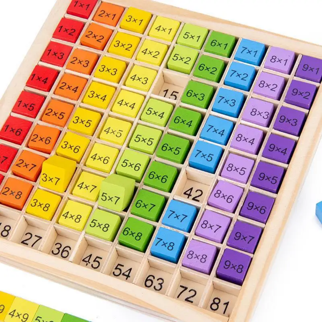 Wooden Multiplication Learning Board 1-9