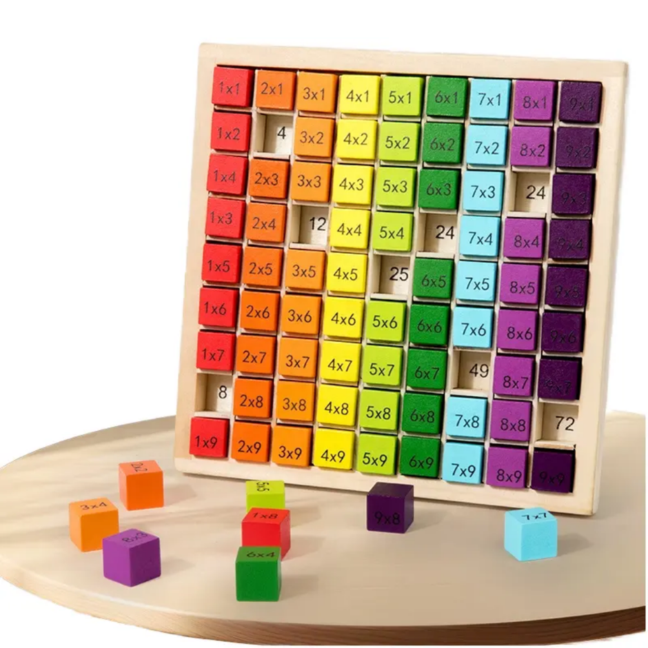 Wooden Multiplication Learning Board 1-9