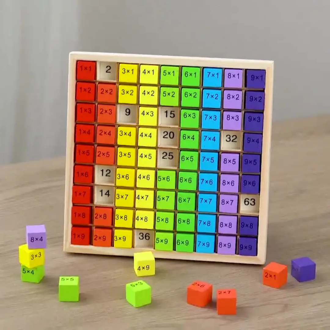 Wooden Multiplication Learning Board 1-9