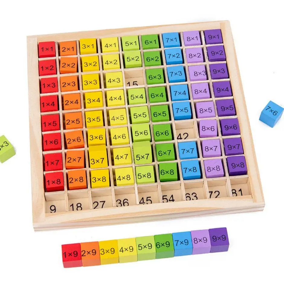 Wooden Multiplication Learning Board 1-9