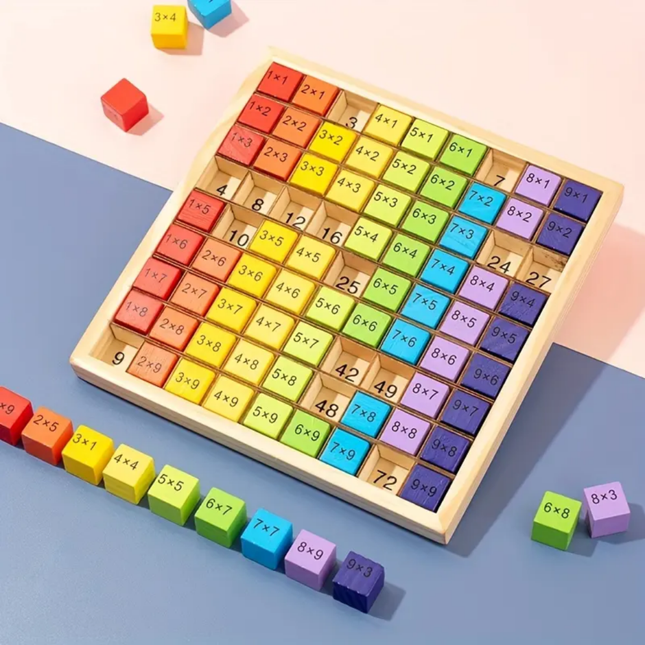 Wooden Multiplication Learning Board 1-9