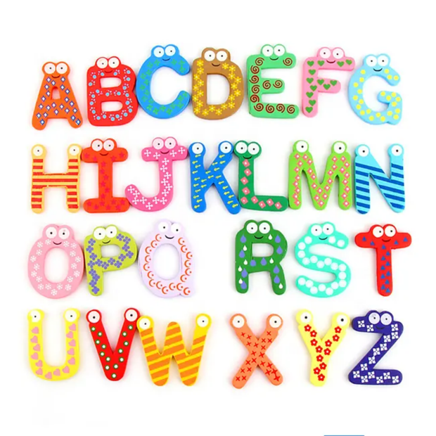 Wooden Magnetic Alphabets