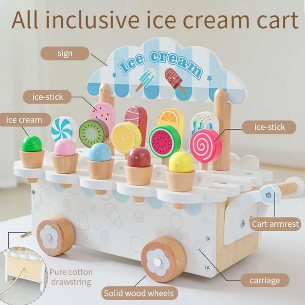 Ice Cream Truck Combination - Finest Wooden Pretend Play