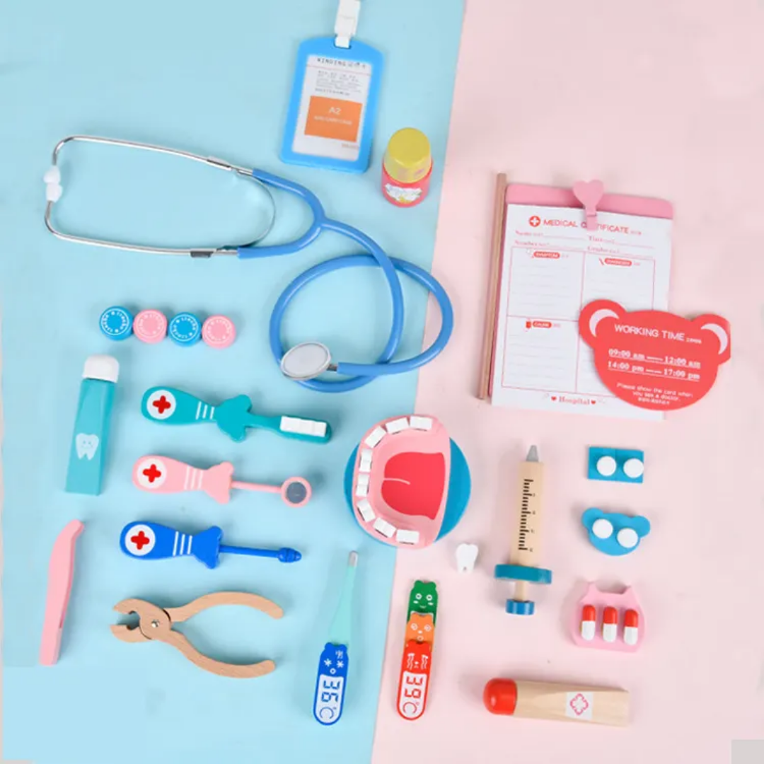 Wooden Doctor Toy Set - Best Pretend Play for Kids