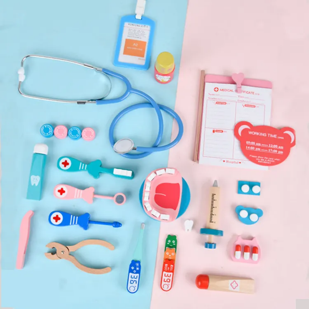 Wooden Doctor Toy Set - Best Pretend Play for Kids