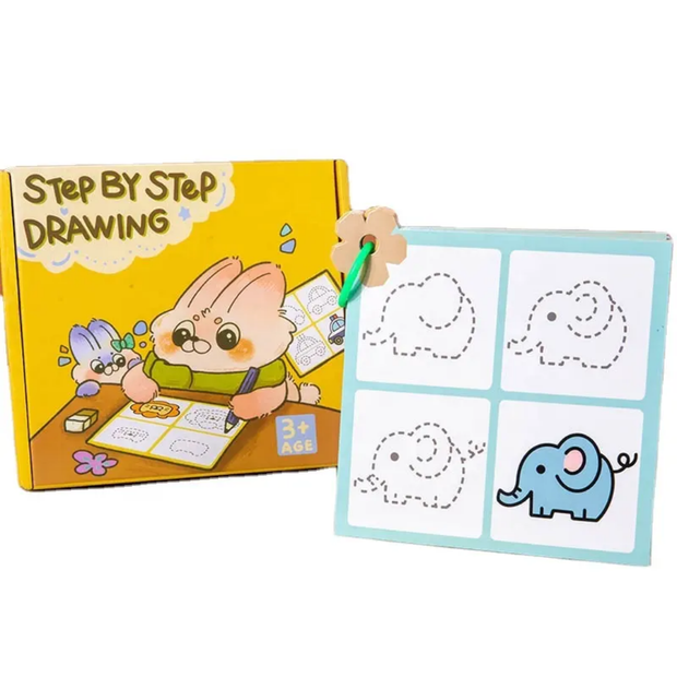 Step by Step Drawing Activity for Kids - Reusable and Erasable Sketches
