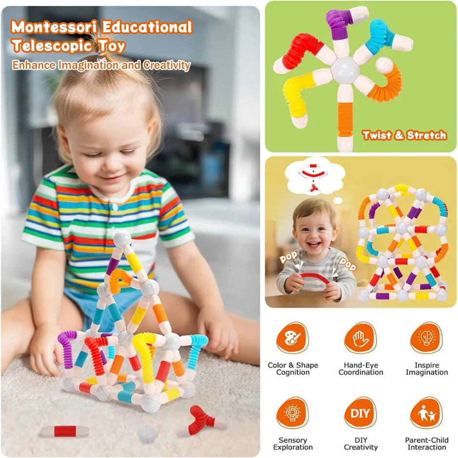 Flexible Magnetic Tube Block - 45 Pcs