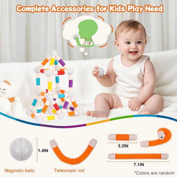 Flexible Magnetic Tube Block - 45 Pcs