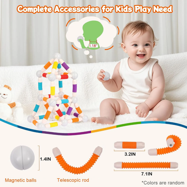 Flexible Magnetic Tube Block - 45 Pcs