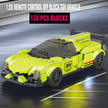 Block Remote Control Green Car - 178 pcs - Remote operated