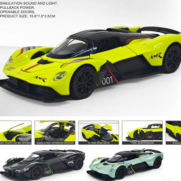 Pullback Power Die-cast Car with Doors Openable - Sound and Lights W32302