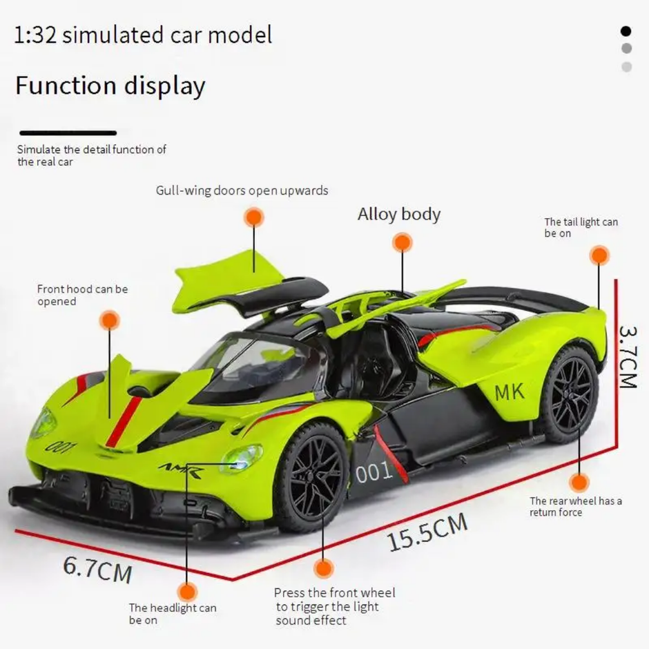 Pullback Power Die-cast Car with Doors Openable - Sound and Lights W32302