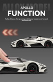 Scale 1:24 Asten Martin Pullback Power Die-cast Car with Doors Openable - Horn, Sound and Lights CZ160