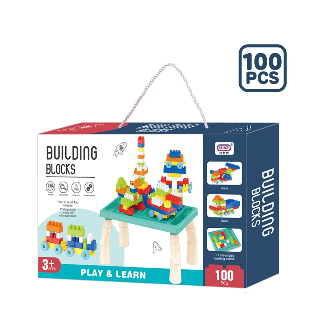 Building Blocks Lego Table with 100 pcs