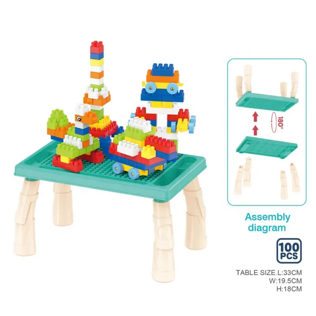 Building Blocks Lego Table with 100 pcs