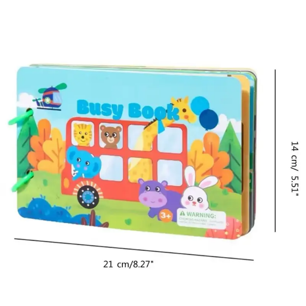 Animal Theme Handy Busy Book - Velcro Activity