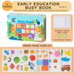 Animal Theme Handy Busy Book - Velcro Activity