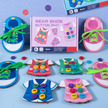 Early Education Clothes Lacing Button - Wear Shoe Button Suit Wooden (Single piece)